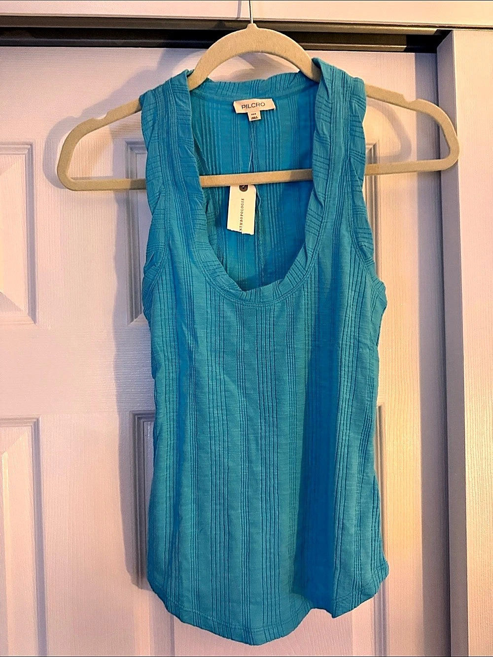 TALBOTS Textured Tank Top in Blue Size XXS Like New